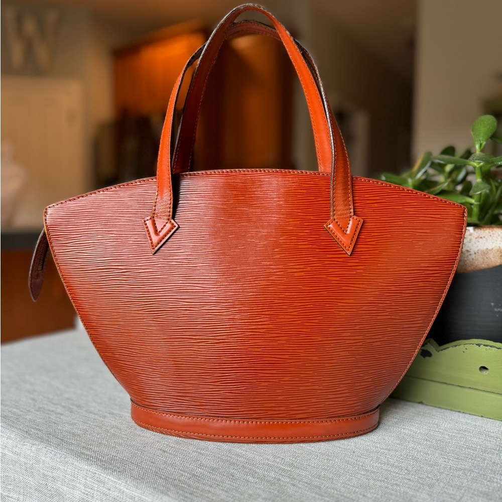 Authentic Vintage Louis Vuitton Saint Jacques Epi Brown Handbag Tote PM - Picture 7 of 16